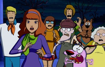 Scooby-Doo e Coragem, o Cão Covarde se conhecem em trecho do filme cross-over